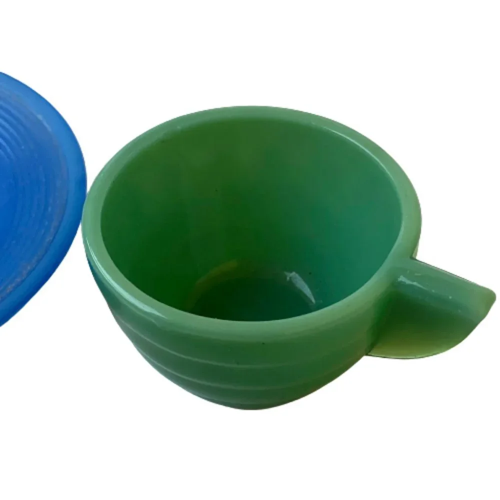 Vintage 50's Pottery Childs Toy Cup + Plate